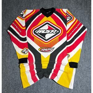 Y2K MSR Racing Motocross Jersey Red Yellow Long Sleeve L/XL